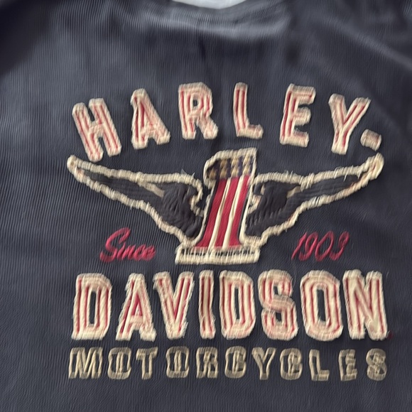 Black long sleeve thermal Harley Davidson shirt - Picture 8 of 9